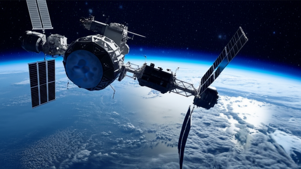 月面の宇宙ステーションと月面都市