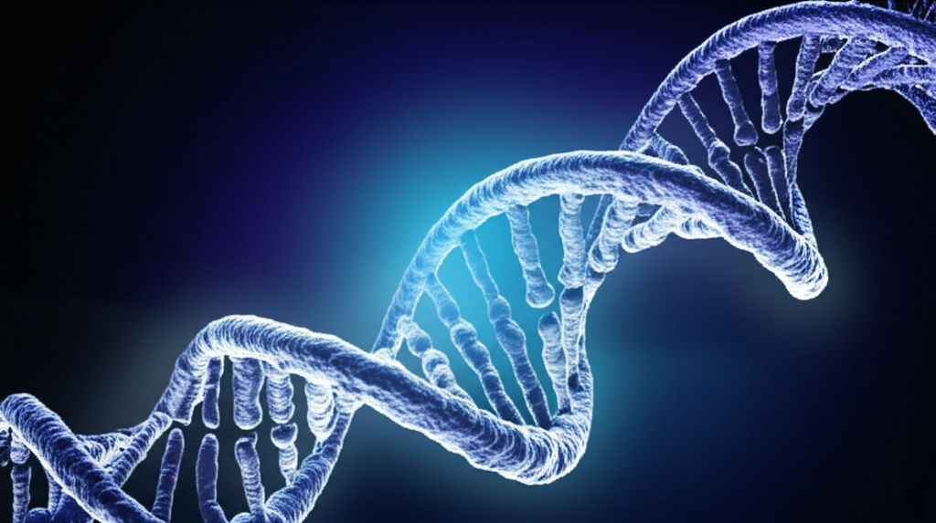 文字情報を含まないDNA二重らせんの美しいイメージ